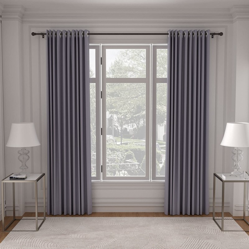 SMODBRODRE Curtain Rods for Window 32 to 62, Brown 5/8
