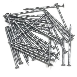 OHIY Huttig-Grip Fence Deck Nails 3-1/2 inches 16d for Wood Decking HGN16OGSTDK1 Spiral Shank Outdoor Galvanized Finish, 1 lb Pack of 52 Nails, Silver