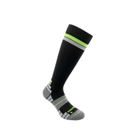 Relaxsan 806 (Black/Green, XL) Sport Compression Socks for Women and Men 18-22 mmHg, Enhance Performance, Made in Italy