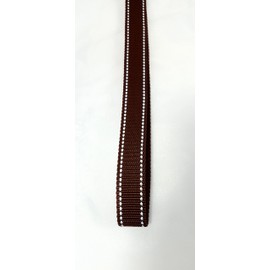 Double Dog Lead Webbing Reflective 25 mm 5.00 m Brown 5-Way Adjustable for Large and Large Dogs