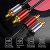 2RCA Cable Braided 3 FT: Hi-Fi Sound Double Layer Shielded