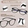 SKYOLUY 2 PCS Distinctive Progressive Multifocus Reading Glasses Women, Retro