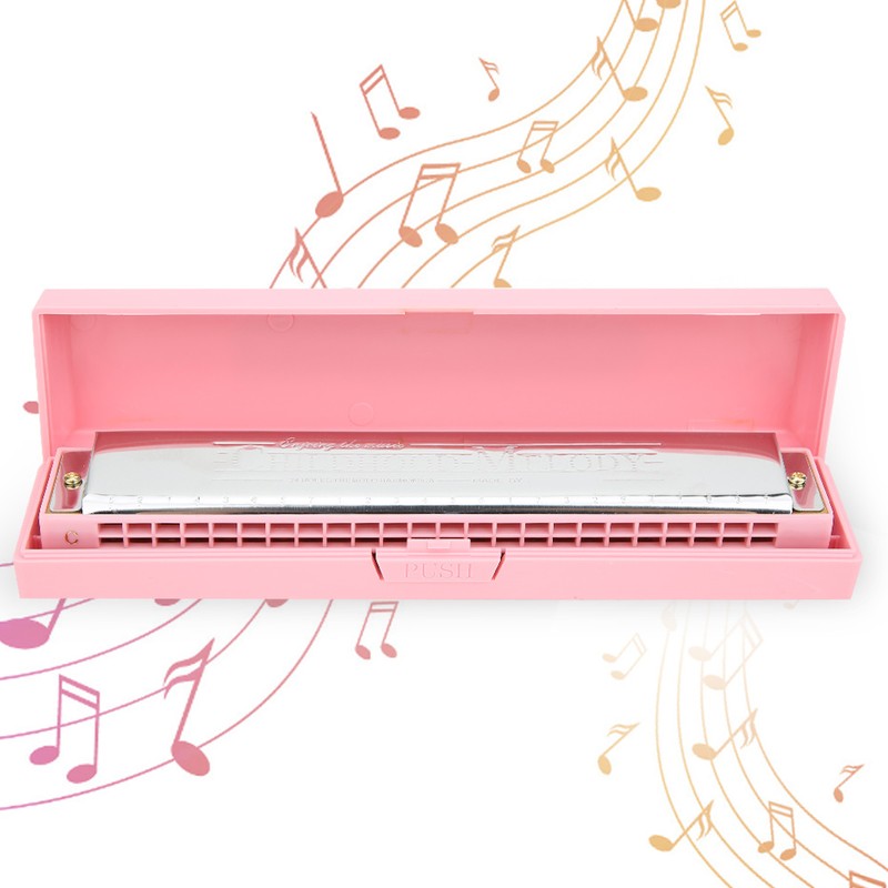 Professional Mouthorgan Harmonica Diatonic Harp C Key Stainless Steel Cover