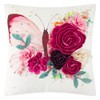 ELSKERJW Decorative 3D Pink Flower Throw Pillow Covers 18x18 Aesthetic