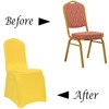 Dimatic 20 PCS Yellow Spandex Chair Covers Dining Room Stretch