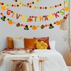 Doumeny 3Pcs Give Thanks Felt Ball Banner Fall Thanksgiving Felt
