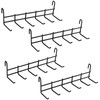ZUDKSUY 4pcs Set of 6 Hooks Metal Grid Hook Holder