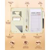 Slohif Server Book for Waitress Cute Serving Books with Zipper