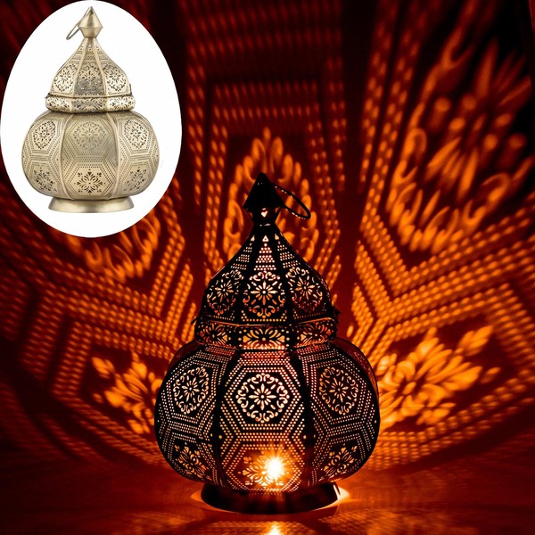 Marrakech Lamp and Lantern in One Metal 30 cm Large