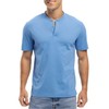 Rdruko Men's Golf Shirts Collarless Henley Dry Fit Athletic Casual