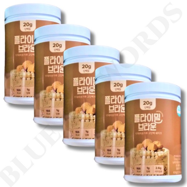 Fly Meal Large Capacity Protein Shake Brown Rice Flour Flavor 630g x 5 cans, 10 weeks’ worth / 플라이밀 대용량 단백질 쉐이크 브라운 미숫가루맛 630g x 5통 10주분