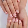 evpct Nude Pink Glossy Press on Nails Short Square, Nude