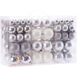 Sea Team Piece of Mixed Combination of Shatterproof and Shockproof Christmas Baubles in a Gift Box This is for Christmas celebration decorations, reusable, portable for Christmas tree decorations.