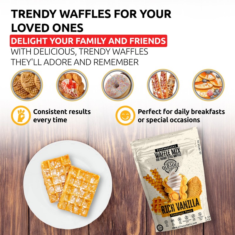 Trendy Waffle & Pancake Mix | Bubble Belgian Cone |