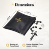 Squeeze-Top Faux Leather Rosary Pouch - Compact White Case for