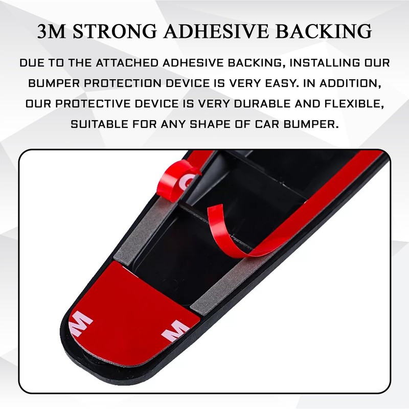 QKYS 2PCS Car Bumper Guard Strip, Scratch-Resistant Anti-Collision Patch, Rubber