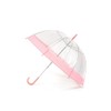 Clear Dome Umbrellas by Jollybrolly PVC Transparent Canopy Coloured Pink