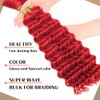 Tuheerst Pre Stretched Braiding Human Hair #Red Color Deep wave