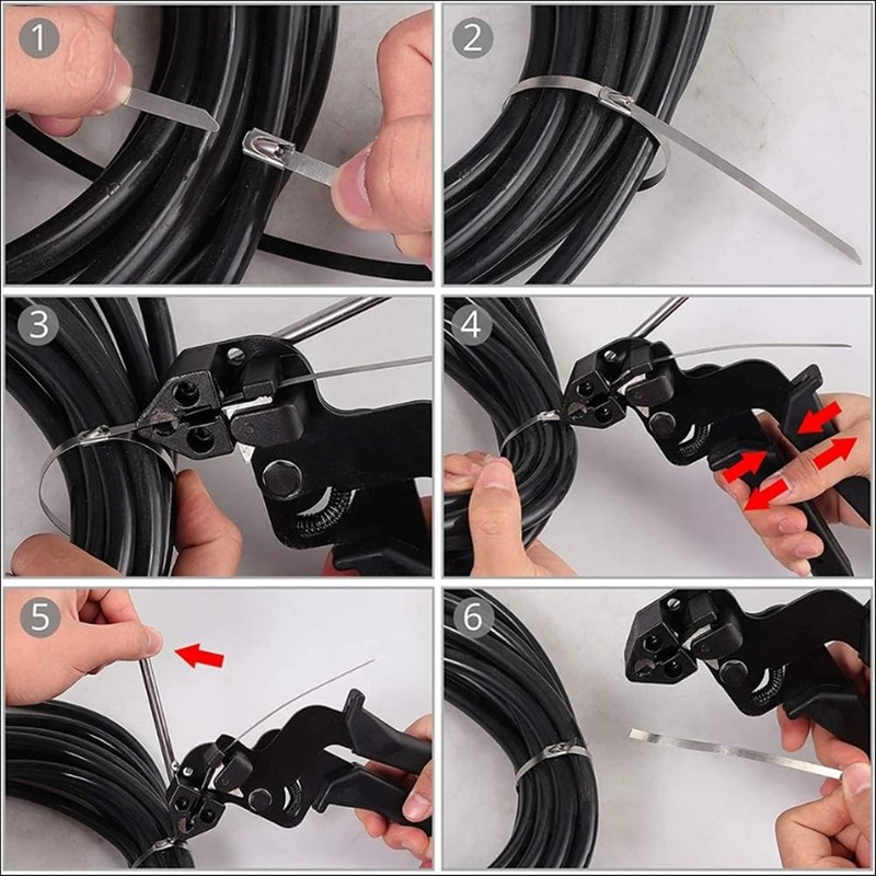 Stainless Steel Cable Tie Gun KangTeer Heavy Duty Carbon Steel