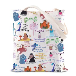 ENSIANTH Emperor Movie Merch Kuzco’s Poison Inspired Tote Bag Llama Poison Gift Emperor Kuzco Shopping Bag Magic Kingdom Gift (Kuzco bag)