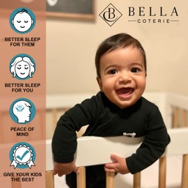 BC BELLA COTERIE Crib Sheets | Made from 100% Organic Bamboo | Hypoallergenic | Ultra Soft | Cooling for Better Sleep | Deep Pocket Fitted Sheet for Crib & Toddler Mattress | for Baby Boys and Girls