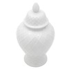 Red Lantern 19.5" Diamond Pattern White Temple Jar