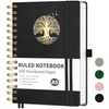 RETTACY Graph Paper A5 Notebook- Thick Grid Notebook Leather Hardcover,Spiral