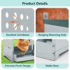 Green Metal Chicken Nesting Box with 6 Compartments Roll Away