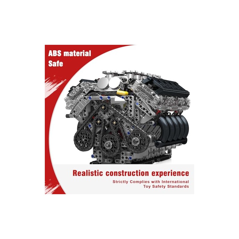 Mould King LR V10 Engine Model Kit for Adults, 1834