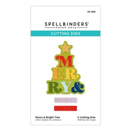 Spellbinders Merry & Bright Tree Etched Dies, Metal