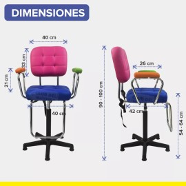 BARBER-KIDS Silla Infantil De Corte Para Niños Estética Neumática