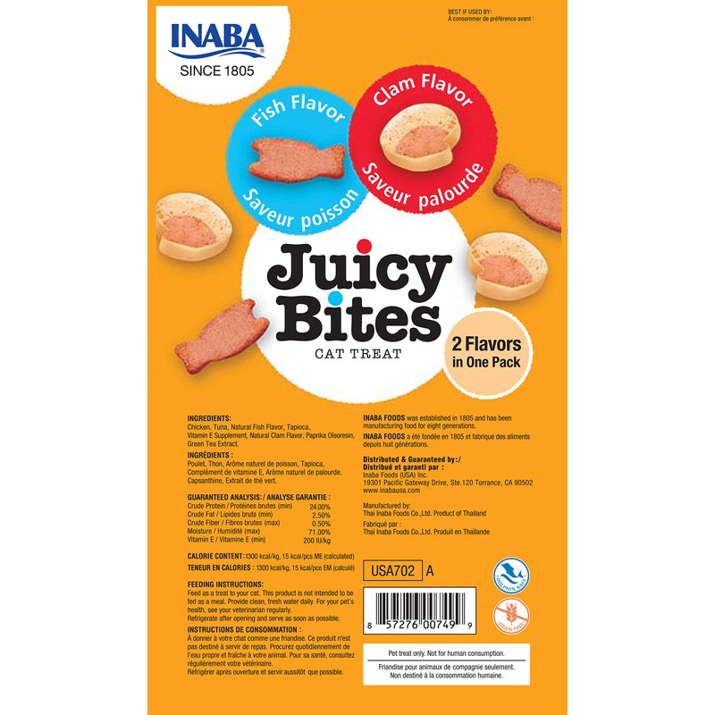 INABA Juicy Bites Fish and Clam Flavor