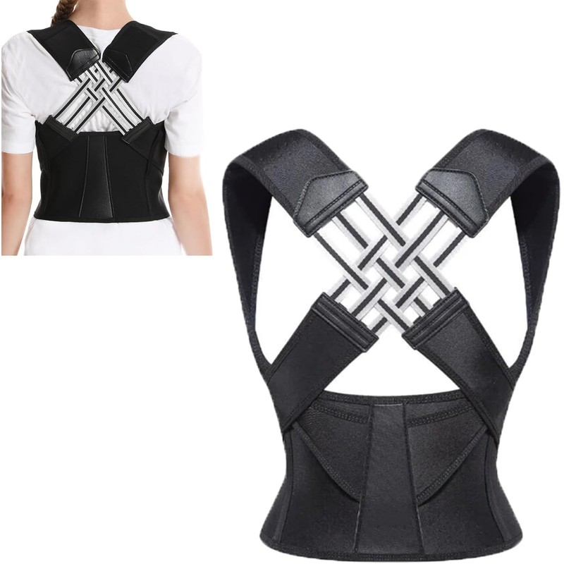 Adjustable Back Posture Belt Office Home Gym Unisex, Back Straightener