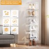 YAOBAI Shoe Box,Set of 6,Stackable Plastic Clear Shoe Box Organizer