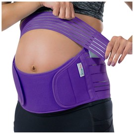 Belly Bands For Pregnant Women, Pregnancy Belly Support Band - Pregnancy Must Haves. Adjustable/Breathable Belly Support For Pregnancy. Purple Color/Size XL