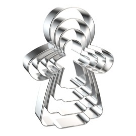 Gingerbread Girl Cookie Cutter Set - 5 inch, 4 inch, 3 inch, 2 inch - 4 Piece Christmas Gingerbread Woman Cookie Cutters Shapes Molds - Stainless Steel