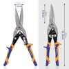 WISEPRO 10”/ 12” Aviation Snips (Straight/Left/Right), Compound Action Metal Cutter,