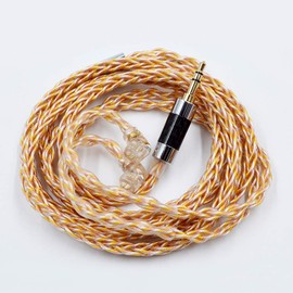 KZ "Gold and Silver Copper Mixed Knitting" Silver Plated Upgrade Cave 90-7 (GS-Copper)