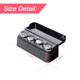 JNNJ Coin Organiser, Car Coin Storage Box, Change Dispenser, Coin Collector, Portable Plastic Coin Holder, Money Container for Car, Mini Money Protection and Collection Container