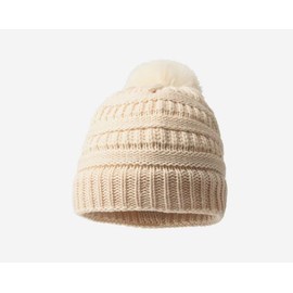 Wool Ball Woolen hat Women's Autumn and Winter Fashion Fried Dough Twists Knitting hat Big Head Circumference Thickened Thermal Cap (AU, Alpha, One Size, Apricot)