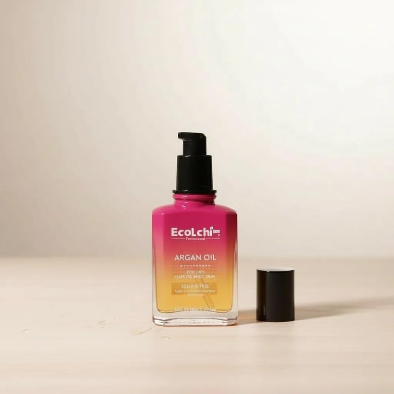 EcoLchi Aceite de Argán Profesional, para Cabello Seco o Piel