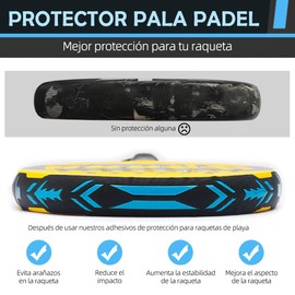 COTIACCV Protector Pala Padel, Protector Pala Universal, Protector Pala 40 * 3.8 * 0.08CM, TPU Material Resistente y Elástico y Fácil de Aplicar, Más Duradero Que la Versión Transparente.