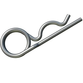 6.3mm Cotter Pins R Clips (Pack of 5) Large Double Winded Spring Clip Pin for Holding the Bolts, Clevis in Place - Zinc Plated Heavy Duty Certified Standart DIN 11024