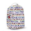 Kipling Seoul Large Printed 15" Laptop Backpack White Multicolor Pride