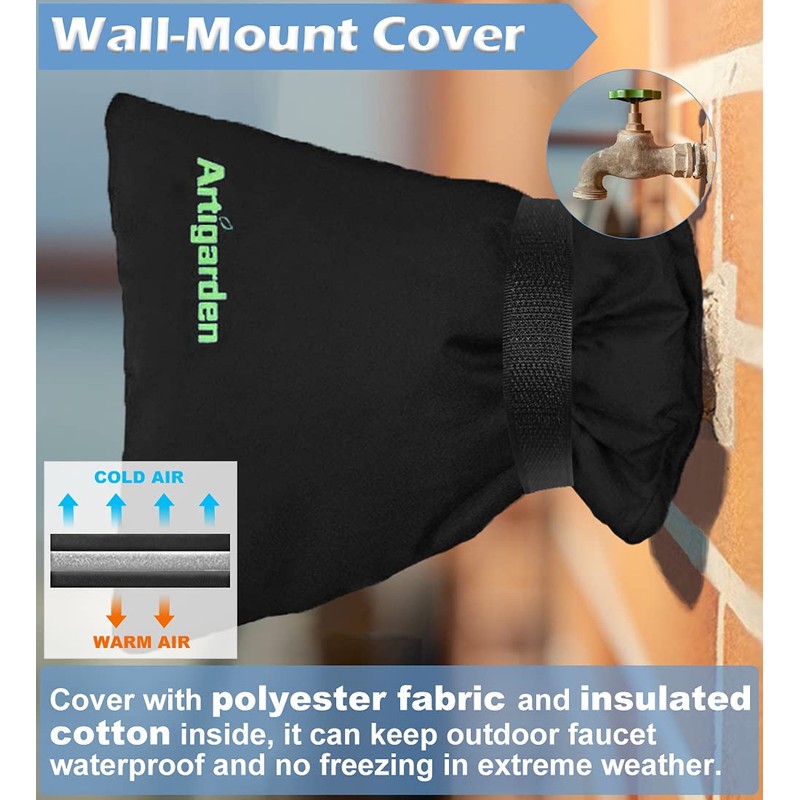Artigarden Outdoor Faucet Covers for Cold Winter Outside Insulated Water
