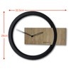 FLEXISTYLE Wall Clock, Wood, Black, 32 cm