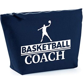 Hippowarehouse Basketball coach printed make up cosmetic wash bag 18x19x9cm