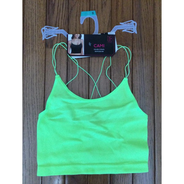 NOBO No Boundaries NO BOUNDARIES NOBO Neon Green Cami Top