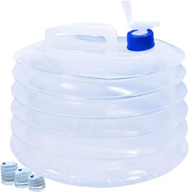 ETDEUH Water Container with Tap, 3L/5L/10L/15L Collapsible & Portable Water Carrier Water Tank (5L)