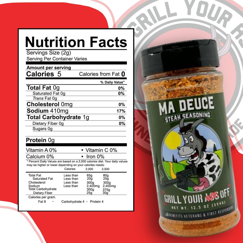 GYAO Ma Deuce Steak Seasoning – 12.5oz Large Granulated Steak